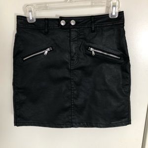 Faux Leather Mini Skirt